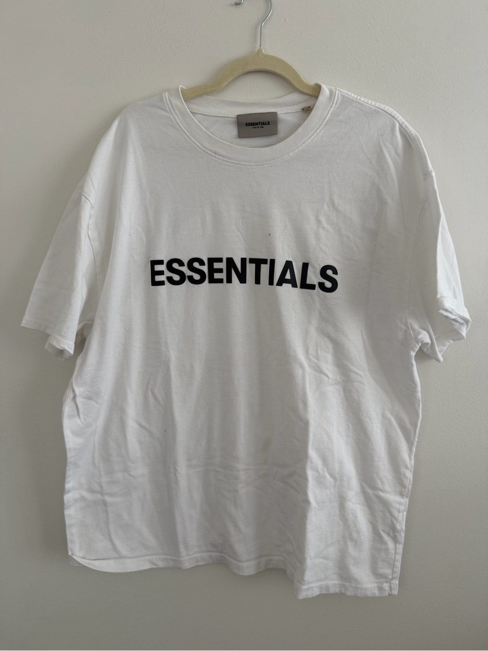 Fear of God ESSENTIALS White Tee with Black Logo